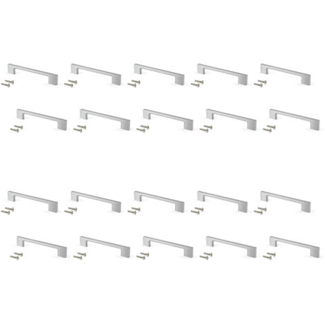 Emuca Montréal Poignée meuble nickel satiné 20 pcs