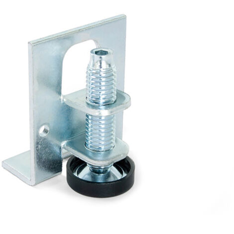 Emuca 2030605 Lot de 10 niveleurs circulaires M10 avec capuchon et support de meuble, diamètre 23mm, Acier et Plastique, Zingué