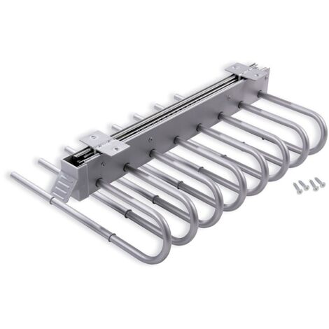 Emuca 6923425 Porte pantalons extractible, Droite, Peint en aluminium, Acier et Plastique. (1/8)