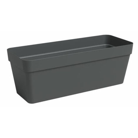 Jardiniere - Plastique - Anthracite - Rectangulaire - L49,9 x P20 x H18,1cm - ARTEVASI (1/2)
