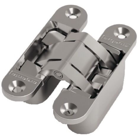 Charnière invisible Small en zamak dimension 95x23mm finition chromé mat - ARGENTA – 70000001