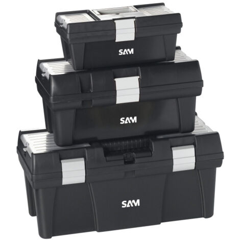Lot de 3 caisses à outils en PVC SAM OUTILLAGE CAO PACK (1/2)