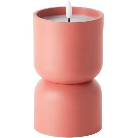 Lampe de table d'extérieur - BRILLIANT - LOVERE - Forme bougie - Plastique - 3 W - Terre cuite