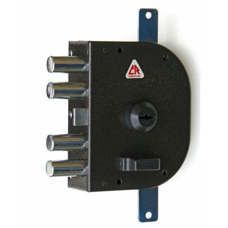 Serrure multipoint en applique – Mécanisme 3 points à pompe gauche – Norme A2P – Acier cambré – Hauteur de porte jusqu'à 2700 mm - T040069109