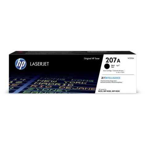 Toner hp 207x color laserjet pro m282nw / m283fdn / m283fdw negro 3.150 paginas