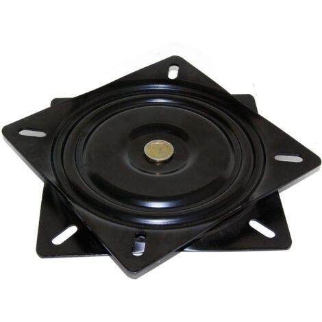 Emuca – Support TV pivotant 100kg – Dimensions 167x167mm – Acier peint noir – Rotation fluide pour téléviseurs et haut-parleurs