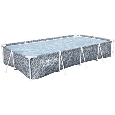 Bestway Piscine hors sol tubulaire rectangulaire Bestway Steel Pro 366 x 201 x 66 cm décor graphique