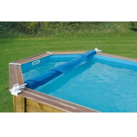 UBBINK Bache a bulles bordee pour piscine en bois O360 cm - Bleu