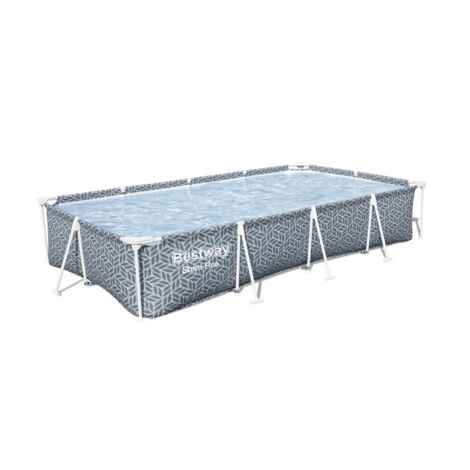 Bestway Piscine hors sol tubulaire rectangulaire Bestway Steel Pro 366 x 201 x 66 cm décor graphique
