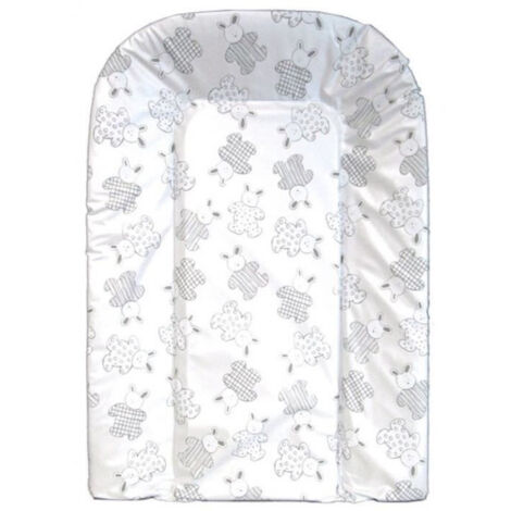 Matelas à langer en mousse 70x50cm – Panneau mousse hypoallergénique – Motif lapin pyjama – Conception ergonomique – Looping