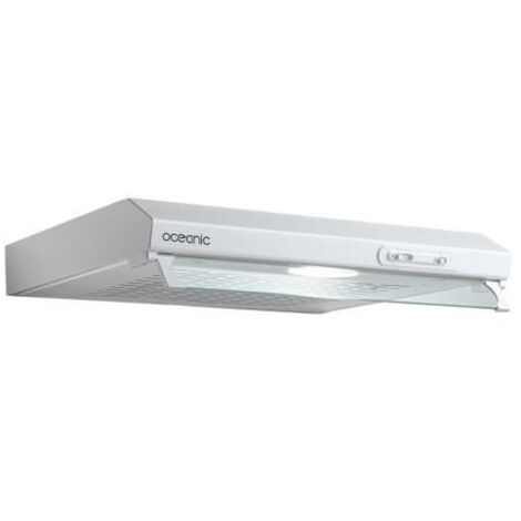 Oceanic – Hotte casquette 60 cm – Débit d'air 205m3/min – Classe C – Aspiration à recirculation – Filtres métalliques lavables (1/5)