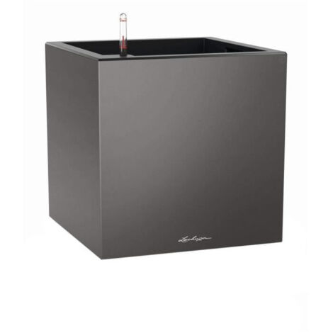 Pot De Fleur Lechuza Cubico Cottage 40 - Kit Complet, Gris Clair