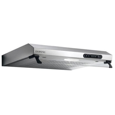 Oceanic – Hotte casquette 60 cm – Débit d'air 205m3/min – Classe C – Aspiration à recirculation – Filtres métalliques lavables (1/5)