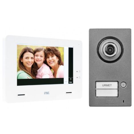 Urmet – Télécommande interphone vidéo 7'' – Alimentation 230V – Caméra couleur CCD – IP55 pour extérieur – Compatible domotique Yokis (1/6)