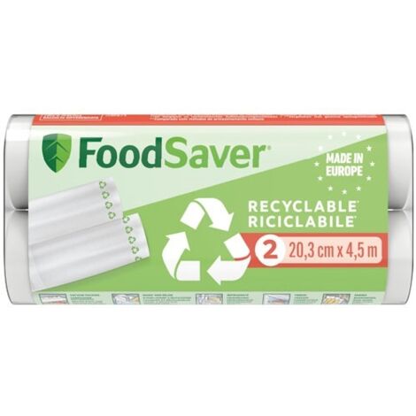 FOODSAVER - FOODSAVER ROULEAUX RECYCLABLES  2RL 20CM X 4.50M