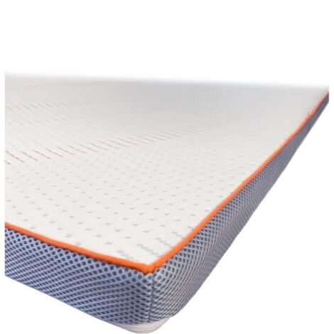 Dodo – Surmatelas latex 160x200 cm – Enveloppe 100% polyester stretch déhoussable – Garnissage mousse viscoélastique mémoire de forme