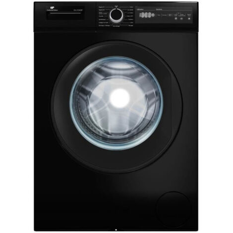 Continental Edison – Lave-linge hublot 10kg CELL10140IBT – Classe A – Largeur 59,6 cm – Vitesse 1400 trs/min – Moteur induction – Noir mat