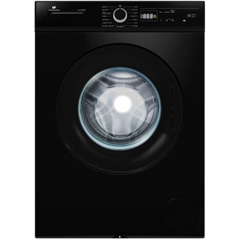 Continental Edison – Lave-linge hublot 9kg CELL9140IB – Classe A – 1400 trs/min – Moteur induction – 15 programmes – Largeur 59,6 cm – Noir mat