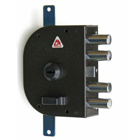 Serrure multipoint en applique A2P – Mécanisme 3 points en acier cambré – Hauteur porte jusqu'à 2700 mm – Finition marron - T040069110