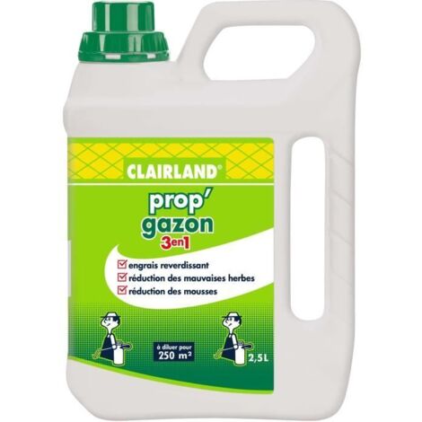 Engrais gazon liquide 3 en 1 concentré 2,5 L – Stimule la croissance et renforce la pelouse – Pour tous types de gazon – Clairland (1/2)