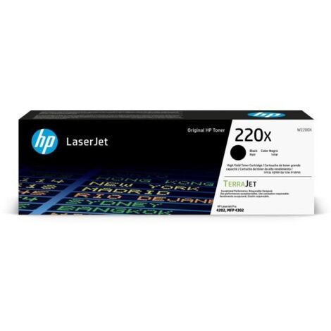 Cartouche de Toner HP 220X Noir grande capacité Authentique (W2200X) pour HP LaserJet Pro 4202 / 4302 (1/5)