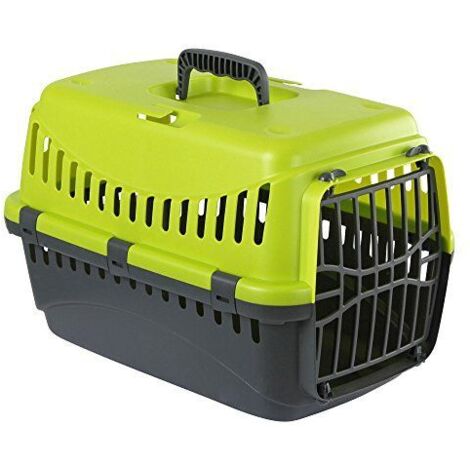KERBL Box de transport Expedition pour chien - 48x32x32cm - Vert et gris foncé (1/3)