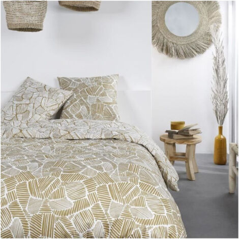 Today Mawira parure de lit marron en coton 260x240 cm (1/3)