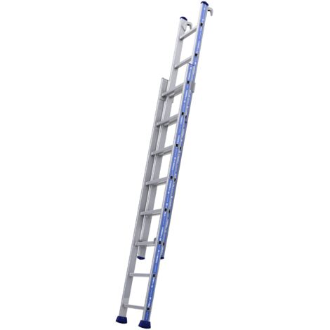 Tubesca Comabi – Échelle télescopique coulissante 2 plans 2,34x4,02m – Aluminium léger – Charge max 150kg – Sabots haute sécurité – Verrouillage plan (1/7)