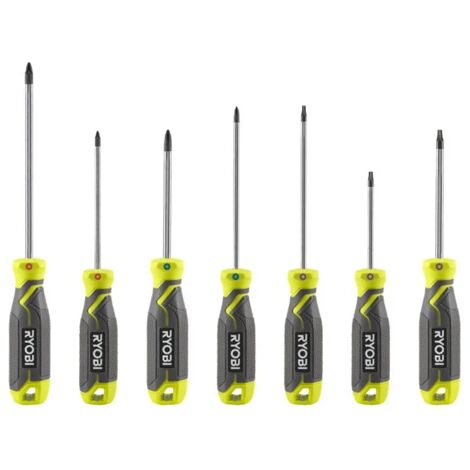 JEU DE 7 TOURNEVIS MAGNÉTIQUES RYOBI - RHSDS7PC 5132006046 (1/5)