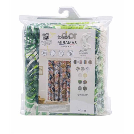 Homemaison – Rideau imprimé lavande 200g/m² – Dimensions 225 x 140 cm – Coton 65% pour protection chaleur et insectes – Fabrication française
