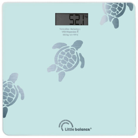 Pèse personne Little Balance Tortues Aqua USB R BLEU (1/4)