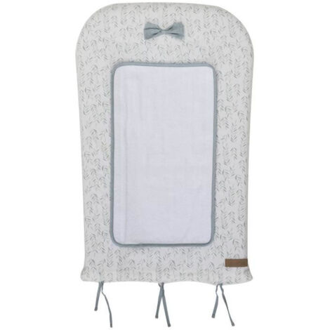 Matelas à langer à liens esprit nature Blanc 50x75 cm (1/3)
