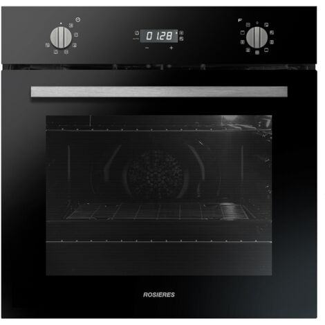 Rosieres – Four encastrable chaleur tournante 70L – Pyrolyse – Classe A – 9 fonctions automatiques – Dimensions 59,5x59,5x56,8 cm - RFC3O5879PNI (1/5)
