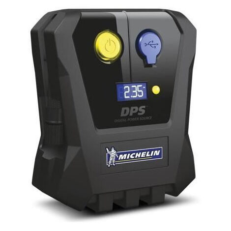 Michelin – Compresseur mini 12V digital – Gonfleur avec pression max 3,5 bars – Débit 7L/min – Prise USB pour chargement