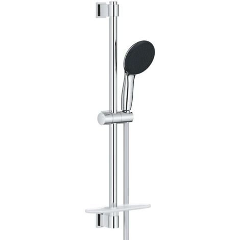 Grohe – Colonne de douche sans robinetterie – Pommeau 110mm à 2 jets – Flexible 1,75m – Barre réglable – Finition chrome – 26952001 (1/7)