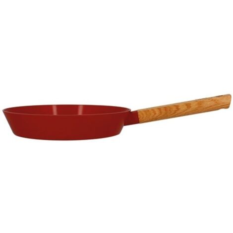 Poele sauteuse Ogo POELE ECTOR 24 CM EN ALUMINIUM REVETEMENT CERAMIQUE PAPRIKA AVEC MANCHE EN BOIS (1/5)