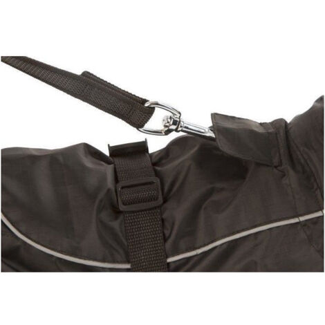 Imperméable pour chien Forks noir taille XL – Polyester hydrofuge – Bandes réfléchissantes – Ajustement personnalisé – 80626 – Kerbl