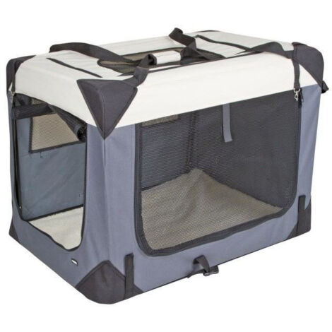 Box de transport - KERBL - Journey - 81 x 58 x 58 cm - Gris / Beige (1/5)