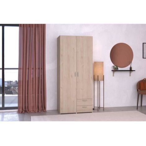 Parisot Armoire VARIA chêne et blanc 80.7 cm largeur (1/5)