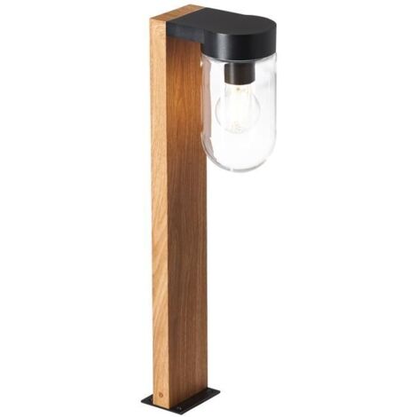 Borne extérieure CABAR - BRILLIANT - bois foncé/noir - métal/verre E27 1x40W (1/4)
