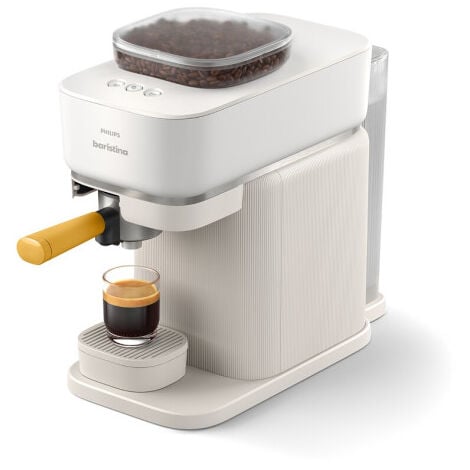 Expresso avec broyeur Philips BAR300 03 Baristina Blanc Porte filtre jaune