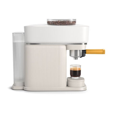 Expresso avec broyeur Philips BAR300 03 Baristina Blanc Porte filtre jaune