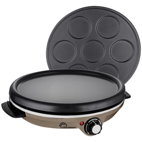 Crêpière Little Balance Duo 1000 (8694) 30 cm + plaque 7 moules 1000 W Muscade