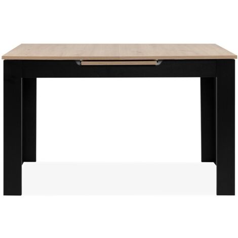 Calicosy – Table extensible BIRMINGHAM – Ouverture synchronisée automatique – Chêne noir – 6 à 8 personnes – Dimensions 125-165 x 75 x 80 cm (1/5)
