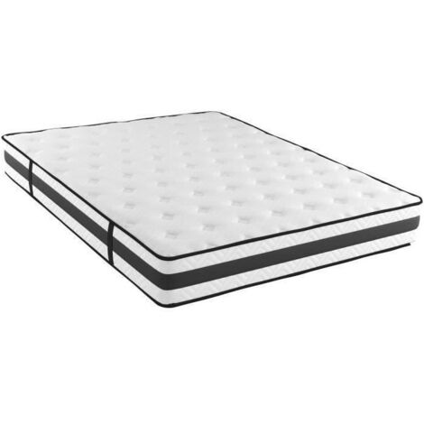 MODAMS Pocket 140 x 190 - 609 Ressorts ensachés - Mousse PU 24kg/m² - 5 zones - Respirant - Réversible - Ep. 24 cm