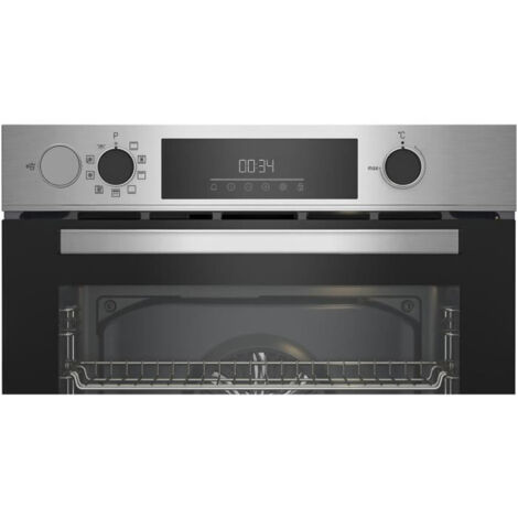 Four encastrable - Chaleur pulsée 3D - BEKO - BBIS14300XMPSE - Inox - 72 L - Porte froide GIFAM - 59,4x56,7x59,5 cm