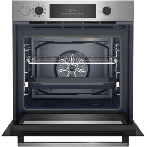 Four encastrable - Chaleur pulsée 3D - BEKO - BBIS14300XMPSE - Inox - 72 L - Porte froide GIFAM - 59,4x56,7x59,5 cm