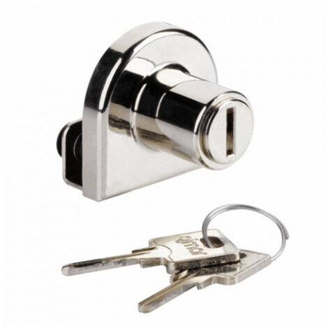 Serrure BASICO pour porte en verre sans perçage nickelé OJMAR F513917.201NI