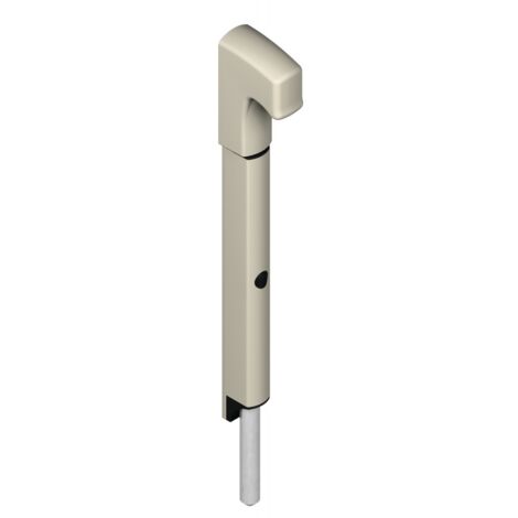 La Croisee Ds – Verrou en applique DANAOS tige inox 281mm – Aluminium RAL9006 – Verrou de condamnation pour portes – Pêne inox diamètre 10mm (1/2)