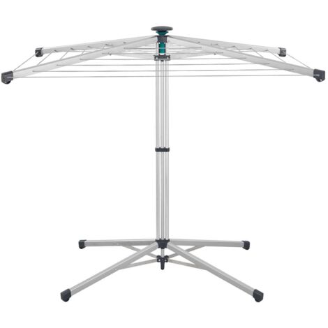 Leifheit – Séchoir à linge Pegasus Tower 140 – Métal et plastique – Longueur de séchage 14 m – Dimensions 115 × 97 × 111 cm – Résistant aux intempéries